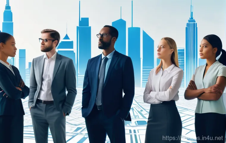 직업상담사 실무 중심 교육과정 - **Prompt:** A diverse group of professional adults (men and women, 20s-50s), dressed in stylish busi...