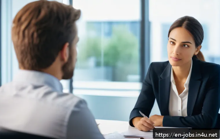 직업상담사 상담 기술 향상법 - A professional career counselor attentively listening to a diverse client in a modern office setting...